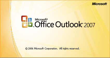 Microsoft Office Outlook 2007 Login screen