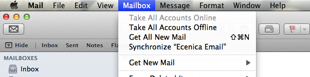 Mailbox menu - Apple Mail
