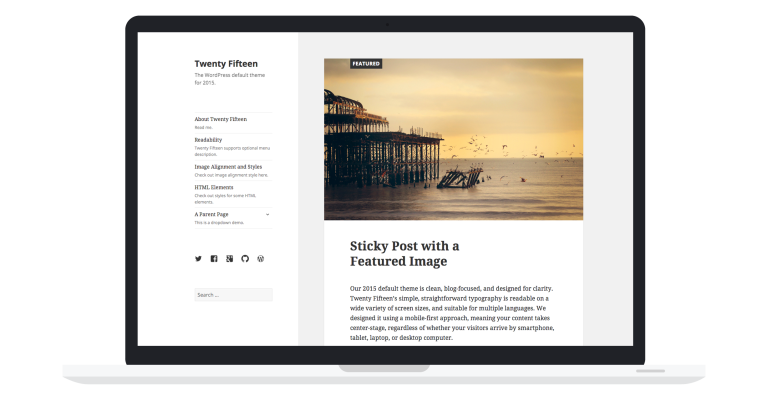 wordpress twenty fifteen theme