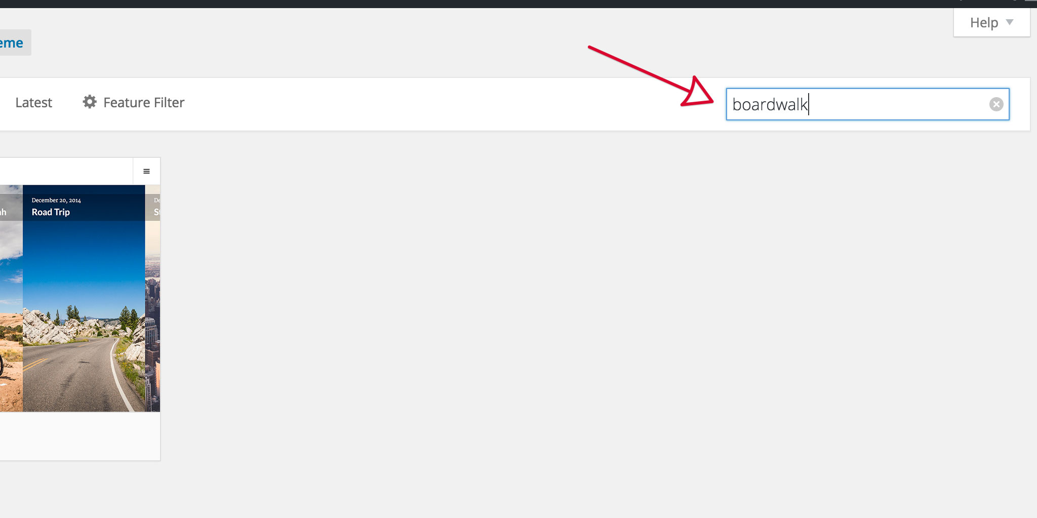 Search for a WordPress theme