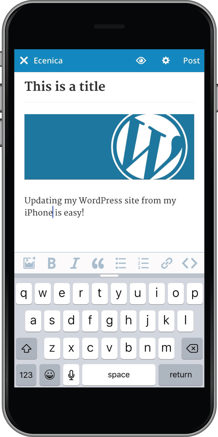 How to use WordPress App with Ecenica WordPress Hosting 6 how-to-use-wordpress-app-with-ecenica-wordpress-hosting-post