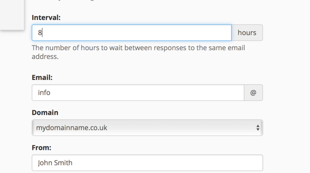 Example cPanel Autoresponder