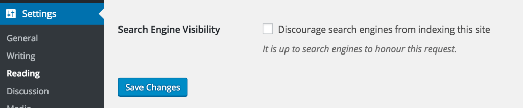 wordpress-discourage-search-engines