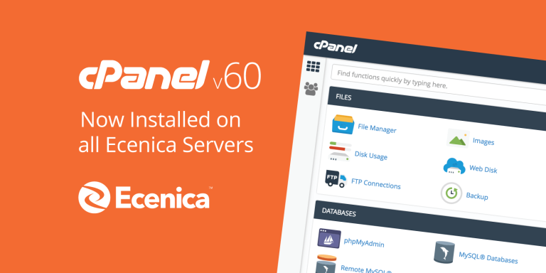 cPanel 60 Now Installed Ecenica Servers social