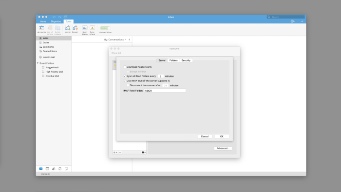 How To Setup Outlook for Mac 7 Outlook 2016 Mac IMAP Path