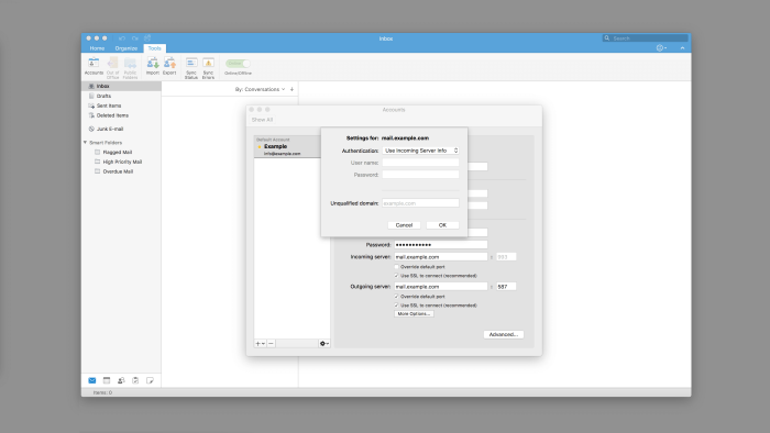 How To Setup Outlook for Mac 6 Outlook 2016 Mac Outgoing Authentication