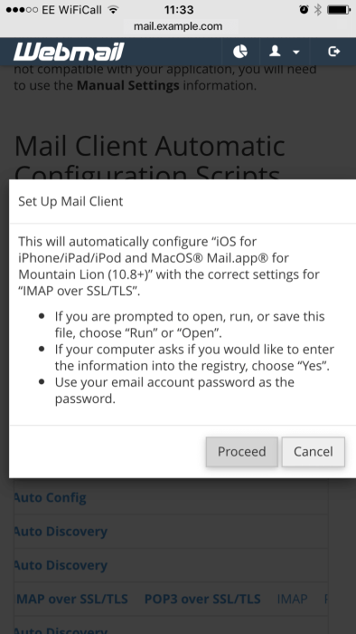 setup email iphone cpanel setup mail client