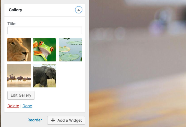 WordPress 4.9 Available Now 7 WordPress 4.9 Gallery Widget