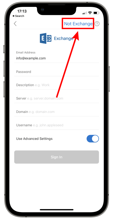 Set up Ecenica Email in Outlook for iOS mobile app 5 outlook ios not exchange