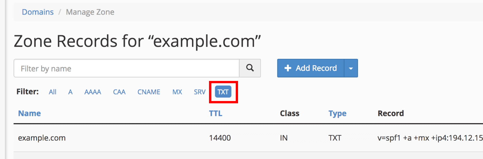Dns Txt Record Example How-to Add A TXT DNS Record In CPanel - Ecenica