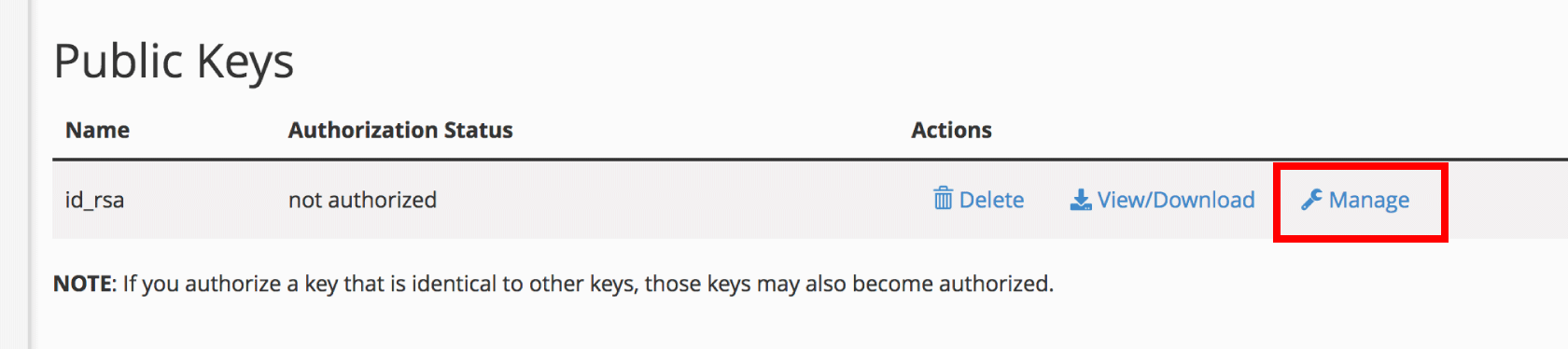 How to enable SSH in cPanel 8 Manage Public SSH Key cPanel