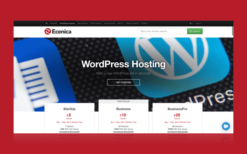 Start a Wordpress Website on Your New Domain in Four Steps 5 ecenica wordpress order feb 2020