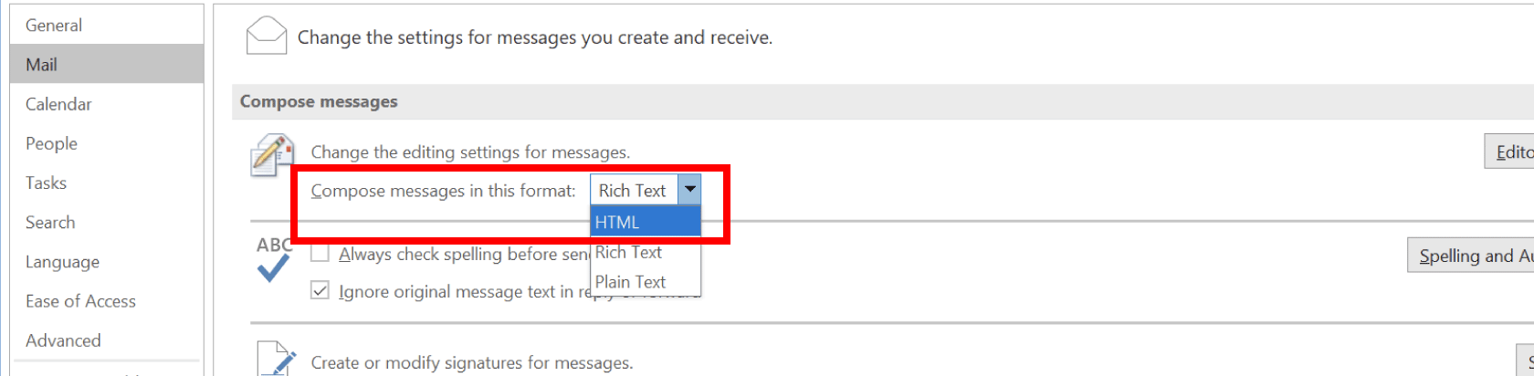 Prevent Sending Winmail.dat Attachments in Outlook 6 Outlook compose HTML emails