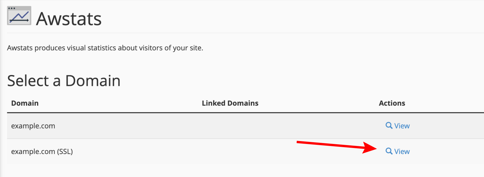 View awstats website traffic statistics