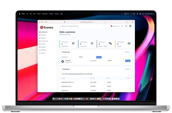 ecenica dashboard v1