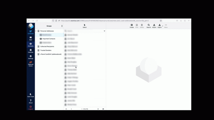 Webmail Contacts Export All