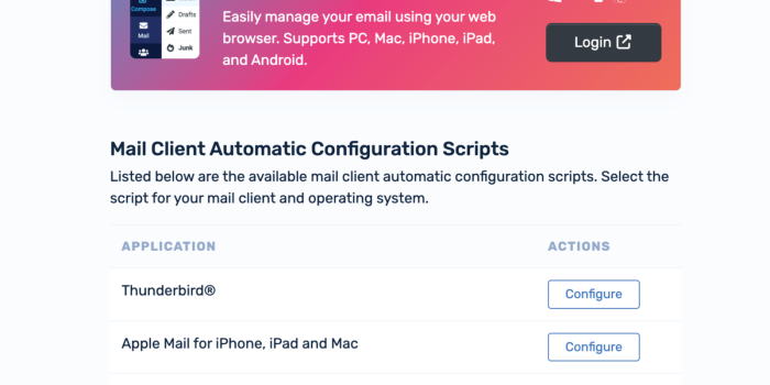Improve email connect and setup for apps and devices.