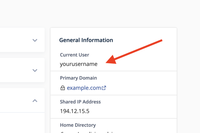 cpanel username location