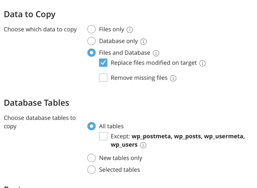 cpanel wp toolkit data to copy