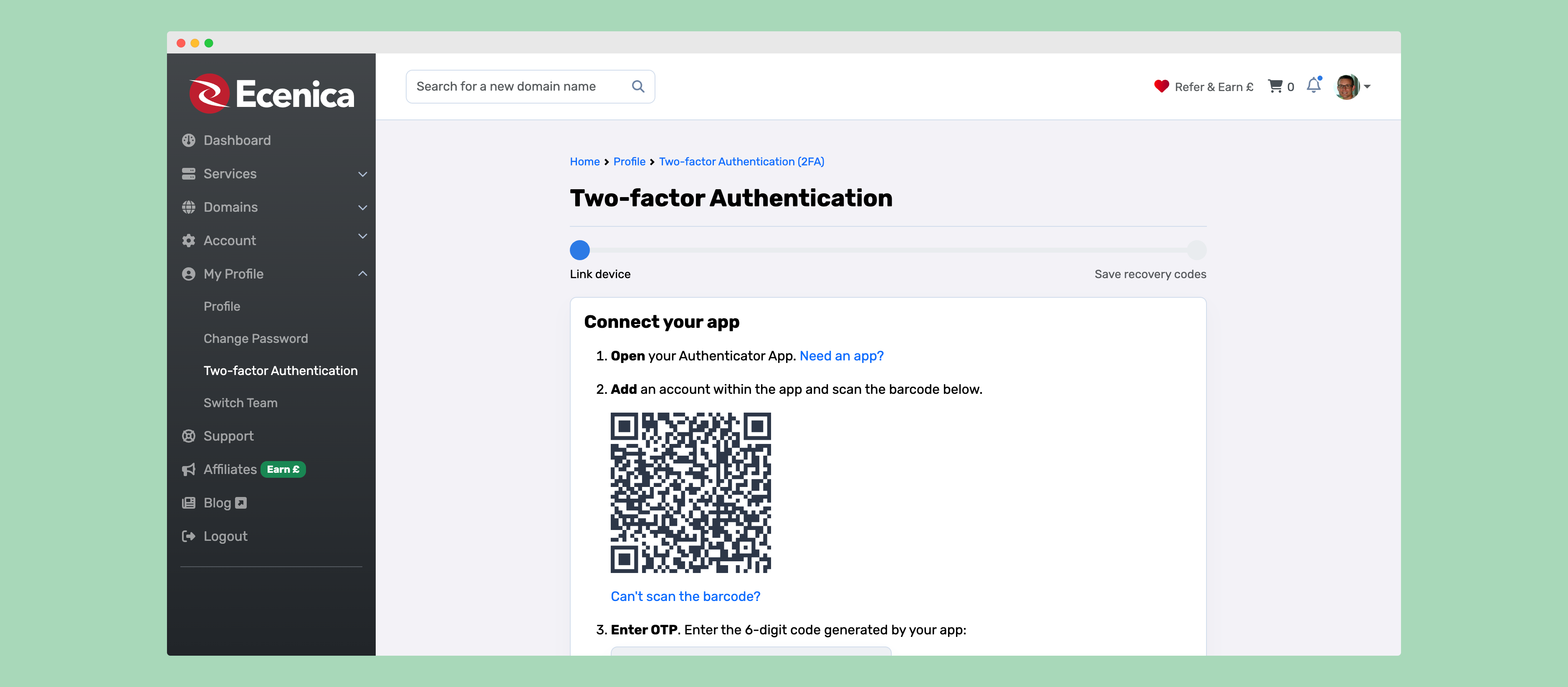 ecenica two step authentication