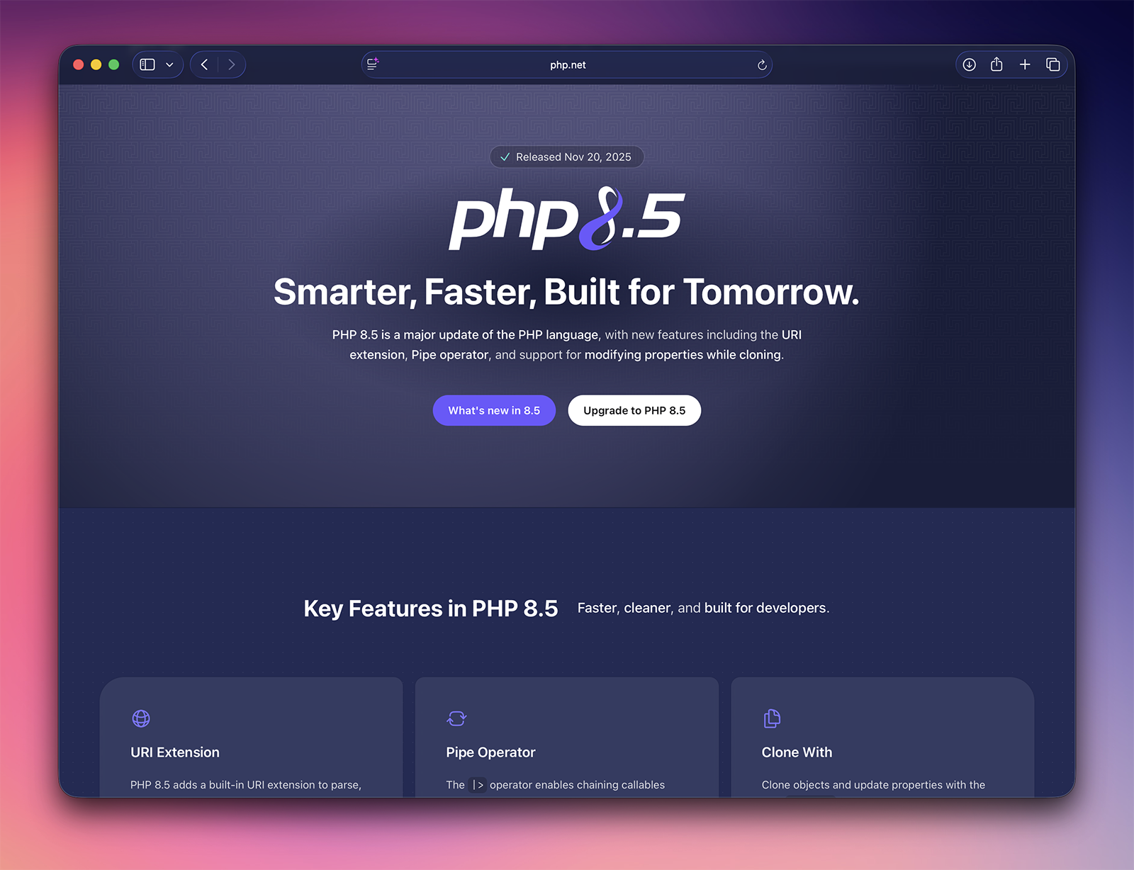php8 5 website