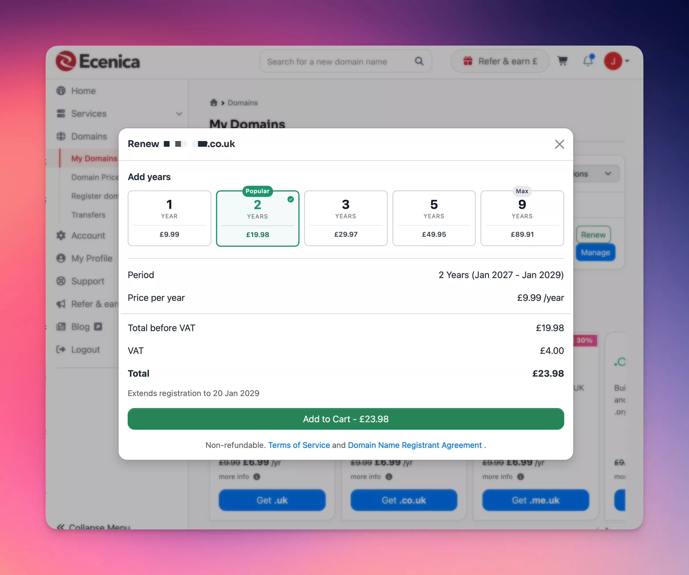 new improved domain renewals