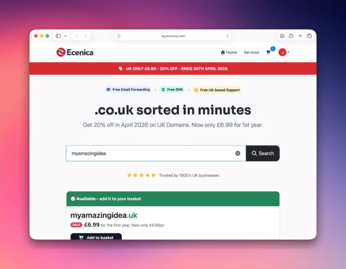 register uk domains for 699