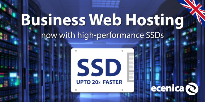 new ecenica business web hosting with ssd