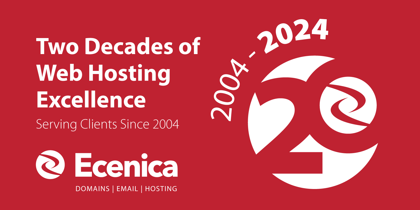 Celebrating Two Decades of Web Hosting Excellence - Serving Clients since 20024