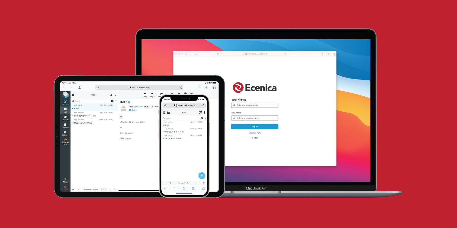Introducing new Ecenica Webmail available with all web hosting and email hosting plans.